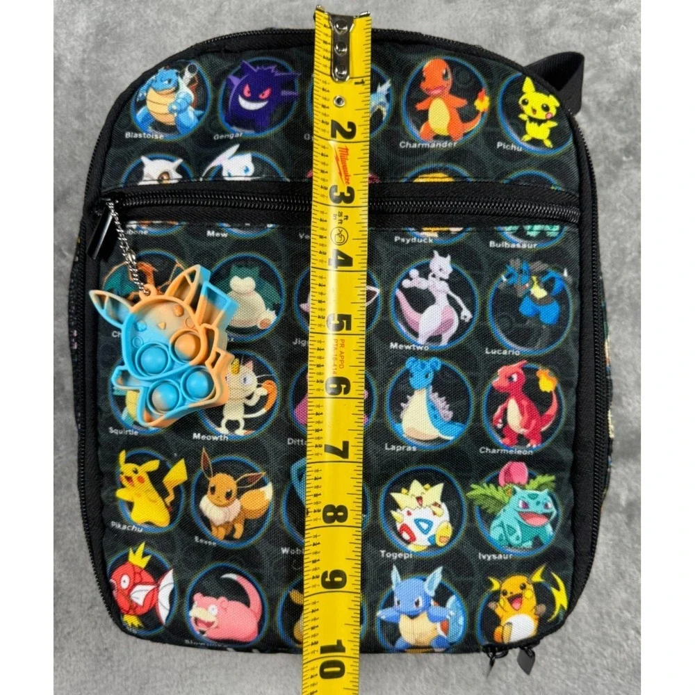 Pokemon Grid Insulated Multipocket School Lunch Bag Retro Rare Anime Y2K Pikachu